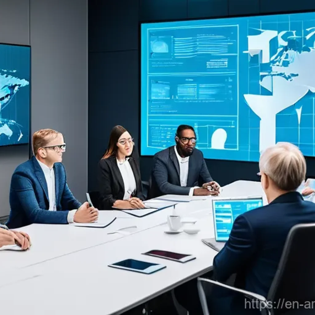 AI 윤리 가이드라인의 국제적 동향 - **Prompt 1: Global AI Ethics Dialogue**
"A diverse group of professionals from various backgroun...