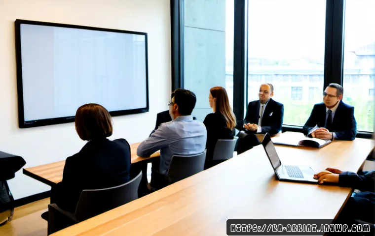 AI 윤리 프레임워크의 구성 요소 - Photorealistic modern ethics committee workshop in a bright American university meeting room, divers...